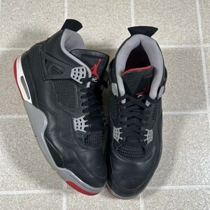 Jordan Air Jordan 4 Retro Bred Reimagined Black FV5029-006 Leather Men's Size 11